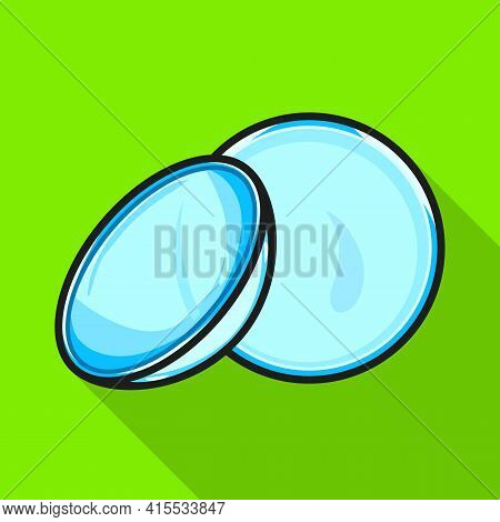 Vector Illustration Of Lense And Contact Sign. Web Element Of Lense And Optical Stock Symbol For Web