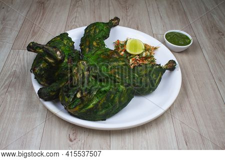 Green Tandoori Chicken Is Chicken Dish Prepared By Roasting Chicken Marinated In Yoghurt And Spices