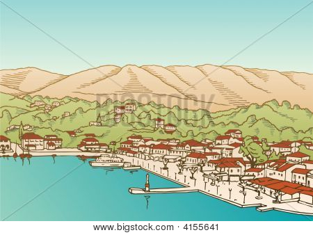 By vid havet