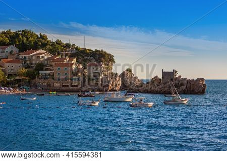 Resort Przno - Montenegro - architecture and nature background