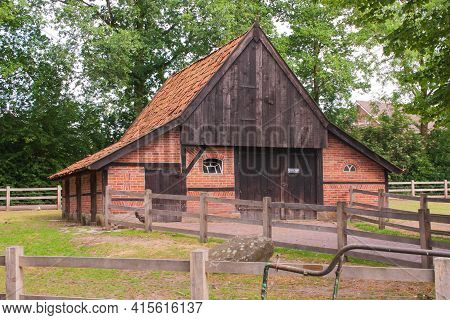 Old Dutch Barn In Ootmarsum, Overijssel, The Netherlands