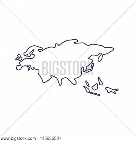 Eurasia Covid Variant Rgb Color Icon. Corona Virus New Type Mutated Due To Treatment Method And Medi