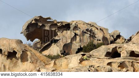 View Of Part Of The Rock Formation Capo ď Orso On The Island Of Sardinia.