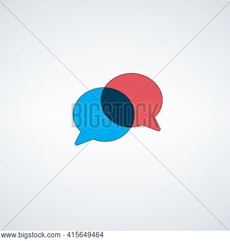 Speech Bubbles Different Colors. Talk Communication Speech Bubbles. Dialog Elements. Conversation An