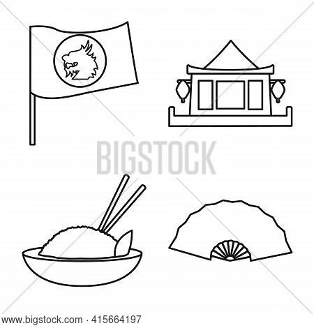 Vector Design Of Travel And Country Icon. Set Of Travel And Culture Stock Vector Illustration.