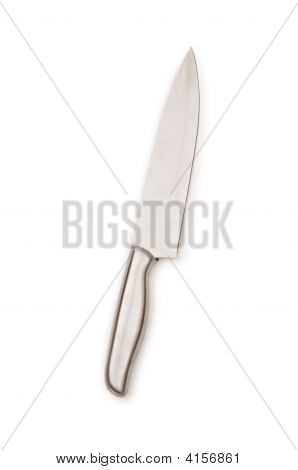 Couteau métal isolé sur fond blanc