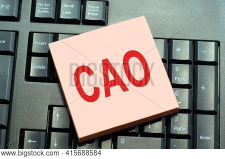 Business Concept For Financial Rating Record Written On Sticky Note Paper On Black Keyboard Backgrou
