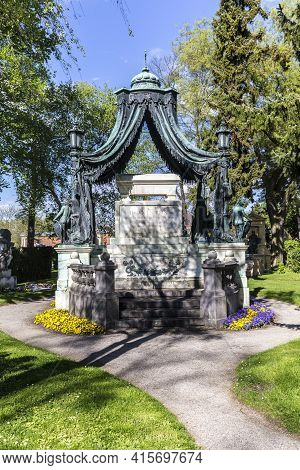 Vienna, Austria - April 26, 2015:  Last Resting Place Of Mayor Johann Prix At The Vienna Central Cem