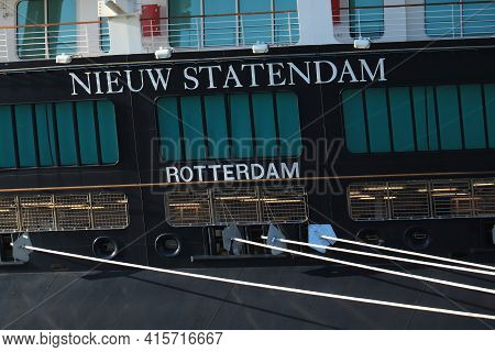 Ijmuiden, The Netherlands - June 22nd 2020: Nieuw Statendam, Moored At Felison Terminal For Maintena