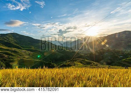 A Beautiful Terraced Field Plot In Tua Chua District, Dien Bien Province, Vietnam