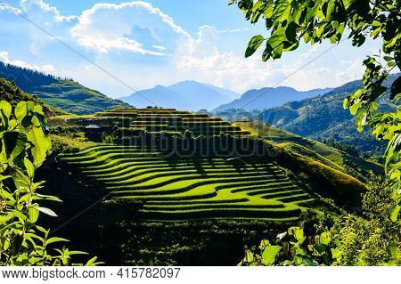 A Beautiful Terraced Field Plot In Tua Chua District, Dien Bien Province, Vietnam