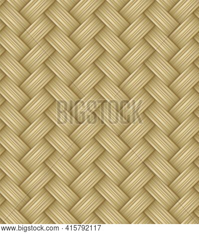 Seamless Waven Straw Texture Wicker Or Rattan Pattern