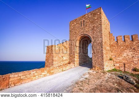Kaliakra Fortress, Bulgaria. Medieval Ruins On Cape Kaliakra, Black Sea, Bulgaria