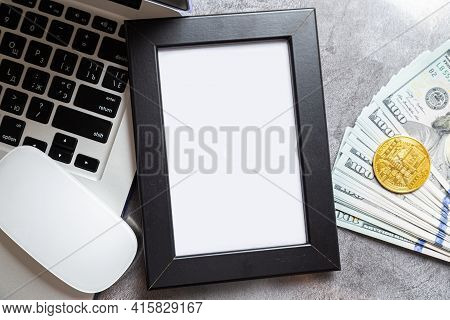 Crypto Art Concept. Blockchain Called Nfts. Digital Collectibles For Cryptocurrencies. Non-fungible