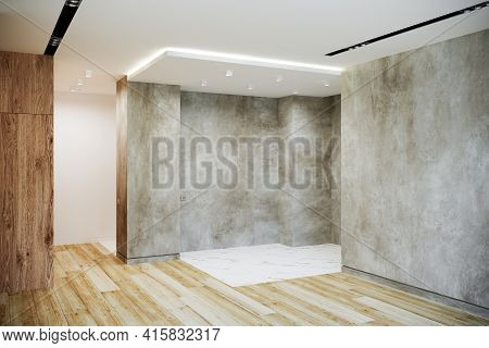 Moving House, Apartment Interior. 3d Rendering Imege