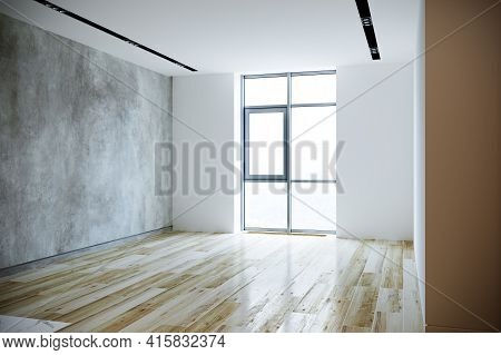 Moving House, Apartment Interior. 3d Rendering Imege