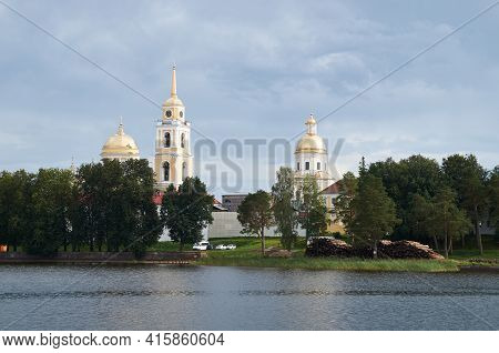 Nilov Desert-monastery On The Island Of Stolbny Lake Seliger In Summer