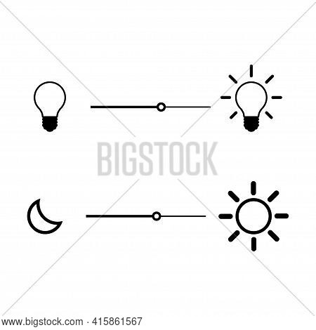 Bright Vector Icon. Contrast Icon. Screen Contrast Level
