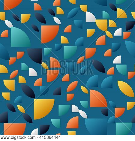 Abstract, Colorful Geometric Seamless Pattern For Book Cover, Flyer Designs.