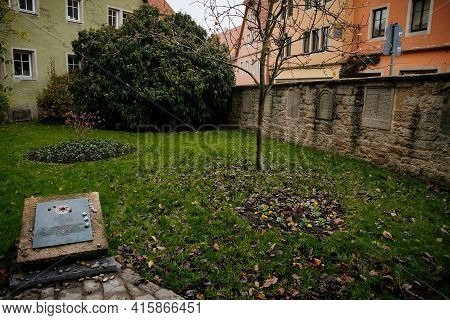 Rabbi Meir-gartchen, Garden Park Near White Tower Or Weisser Turm And Half-timbered House On Georgen