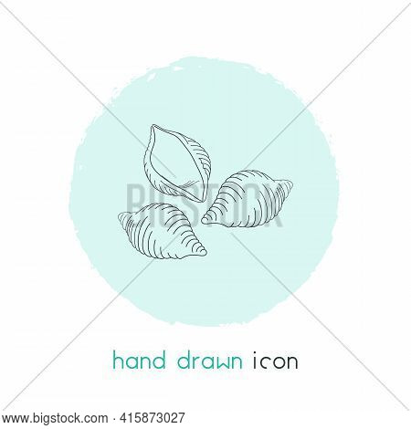 Conchiglie Pasta Shape Icon Line Element. Illustration Of Conchiglie Pasta Shape Icon Line Isolated 
