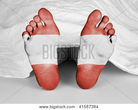 Dead Body Under A White Sheet