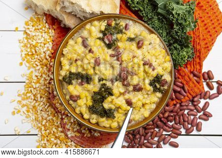 Cachupa, A Hearty Vegan Delicious Cape Verdean Stew Packed With Fresh, Flavor Veggies, Traditional H