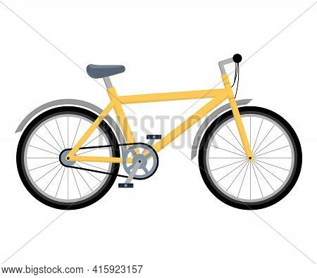 Bike. Vector Illustration In Flat Style On White Isolated Background.