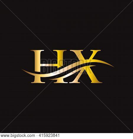 Creative Hx Letter With Luxury Concept. Modern Hx Logo Design For Business And Company Identity.