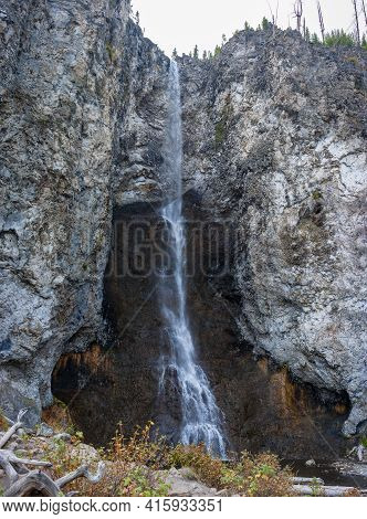 Fairy Falls In Late Summer, Yellowstone National Park Yellowstone National Park. High Quality Photo