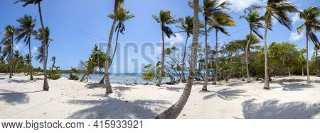Morrocoy National Park, Paradise Islands With Coconut Trees, White Sand Beaches, Turquoise Ocean And