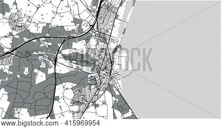 Urban Vector City Map Of Koge, Denmark