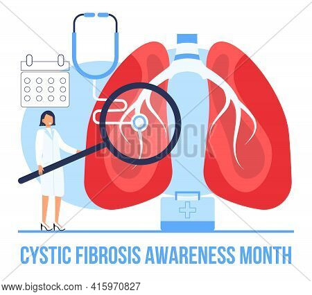 Cystic Fibrosis Awareness Month Concept Vector. Medical Event Is Observed In May.
