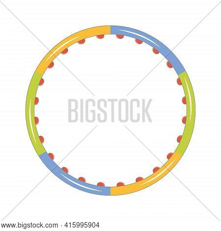 Fitness Hoop For A Slim Figure Color Isolated Vector In Flat Style, Icon