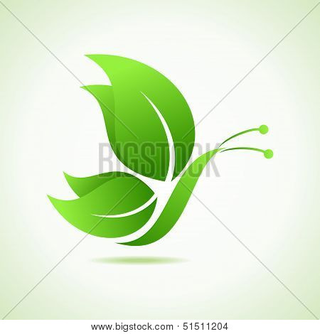 Green decorative butterfly
