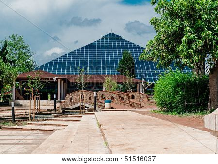 Glass Pyramid Sabanci Congress And Exhibition Center Located In Antalya, Turkey