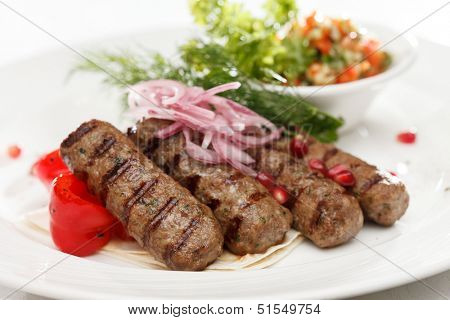 kebab with vegetables