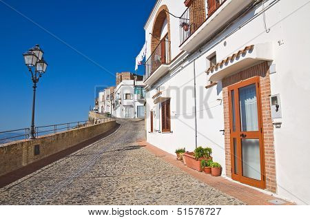 Panoramic view of Pisticci. Basilicata. Southern Italy.