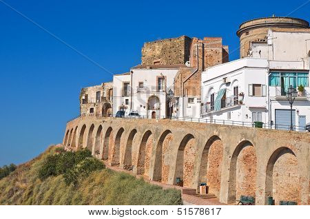 Panoramic view of Pisticci. Basilicata. Southern Italy.