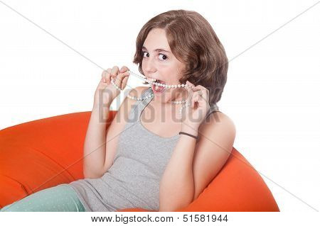 Cute Girl With Sly Look