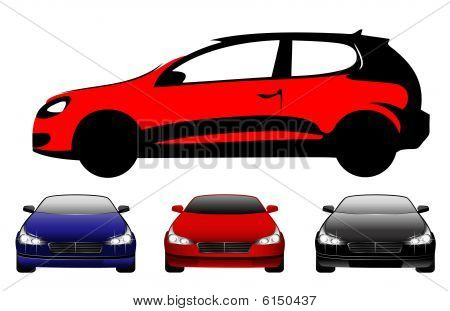 conjunto de coches hermosos