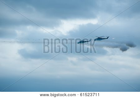 Russian military helicopters