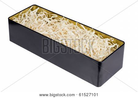 Tin Box With Straw For The Wine