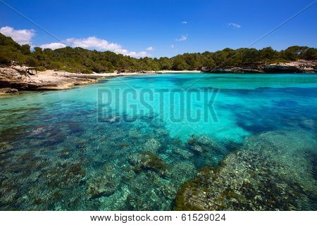 Menorca Cala en Turqueta Ciutadella turquoise Mediterranean at Balearic islands