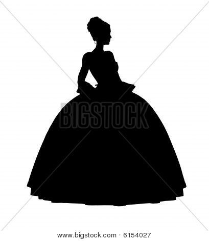 Hamupipőke Silhouette illusztráció