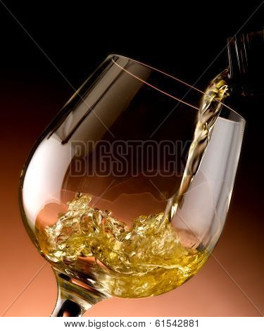 Glass of cognac