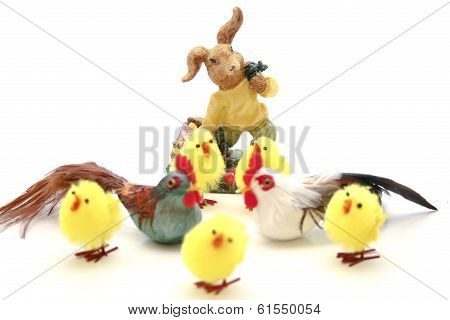 Easter fledglings with Easter bunny