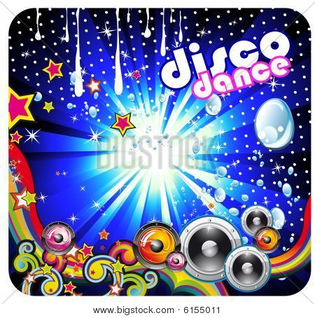 Kleurrijke muziek achtergrond met hoog Contrast kleuren