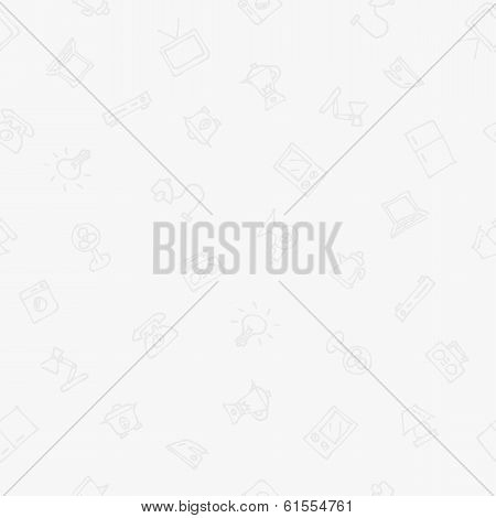 Electric Appliance Icons, Repeating Background