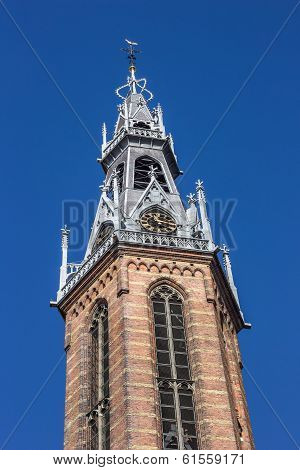 Spire Of The Jozef Cathedral In Groningen